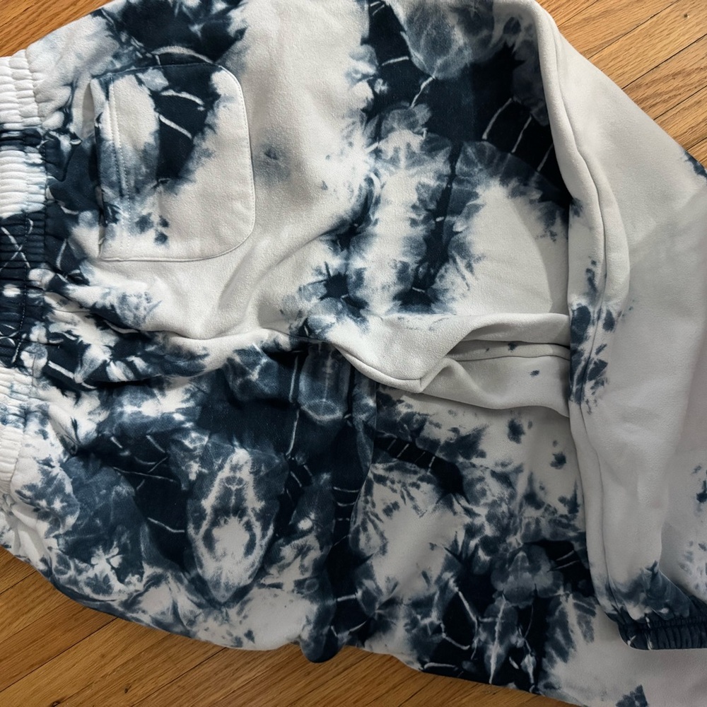 RARE Civil Regime Marbled Jogger Sweatpants - Navy and White - Picture 4 of 4